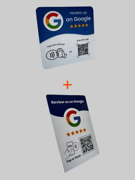 ReviewWave Combideal met Google Review Staander en Kaart samen